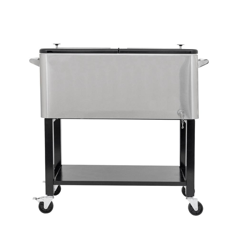 PERMASTEEL 80 qt. Stainless Steel Outdoor Patio Cooler with Removable Basin PS-223-SS