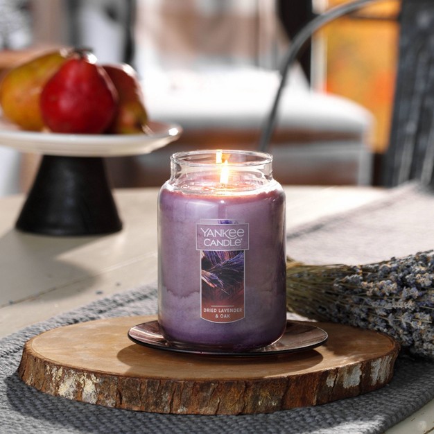 22oz Dark Lavender Oak Large Jar Candle