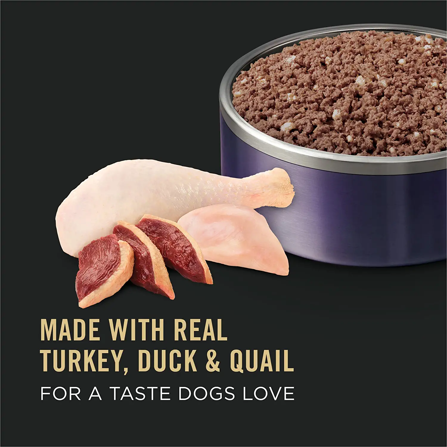 Purina Pro Plan Sport High Protein Turkey， Duck and Quail Entrée Wet Dog Food， 13-oz can， case of 12