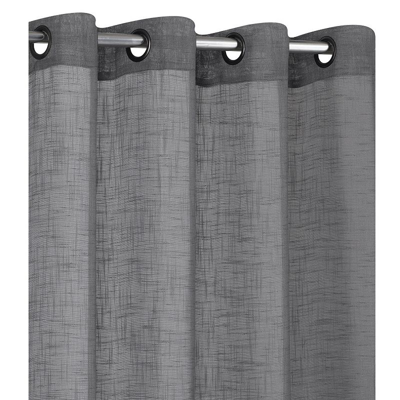 Kate Aurora 2 Pack Semi Sheer Grommet Top Window Curtains