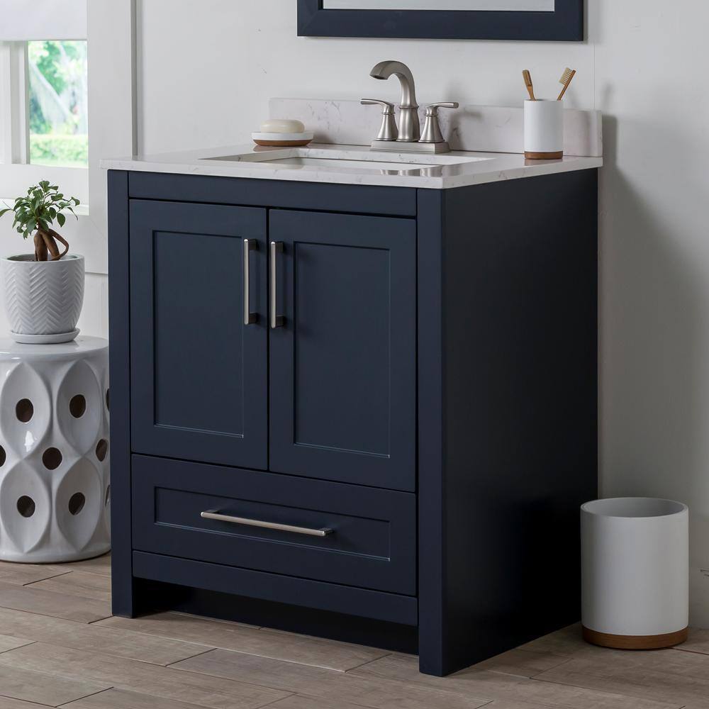 Home Decorators Collection Craye 30 in. W x 21.6 in. D x 34 in. H Bath Vanity Cabinet without Top in Deep Blue CY30-DB