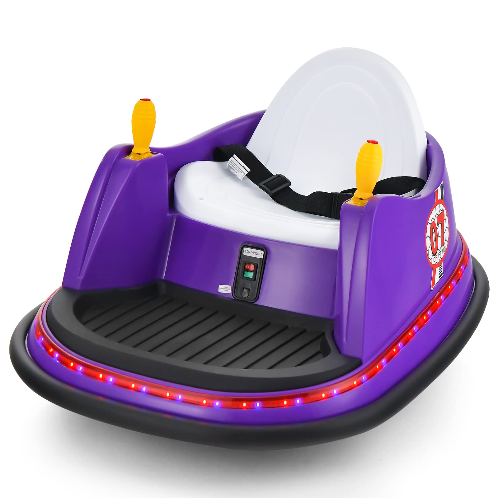 Costzon Bumper Car for Kids, 12V Battery Powered Bumping Car w/Remote Control, Dual Joysticks, 360 Degree Spin