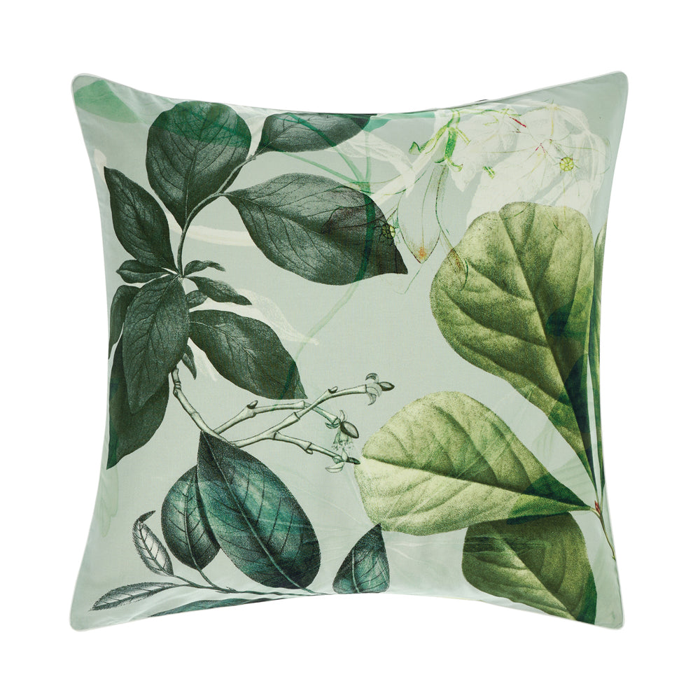 GlasshouseGreenBotanicalPillowShamMintLinenHouse