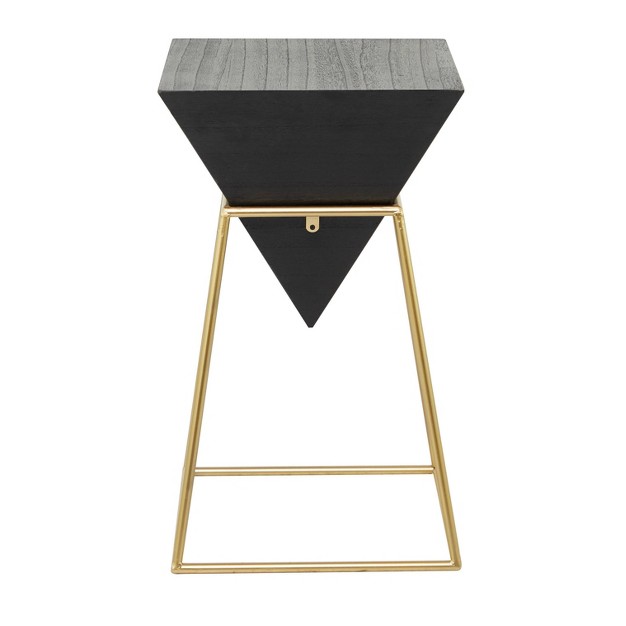 Modern Wood Accent Table Black Olivia amp May