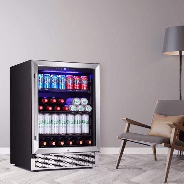 28 Bottle and 88 Can Single Zone Freestanding Wine Refrigerator