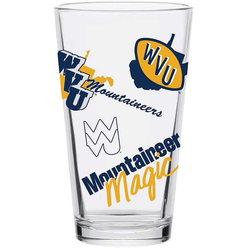 West Virginia Mountaineers 16oz. Medley Vintage Pint Glass