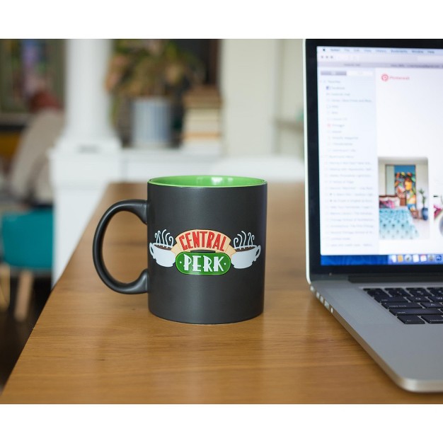 Silver Buffalo Friends Central Perk Doodle Logo Ceramic Mug Holds 20 Ounces