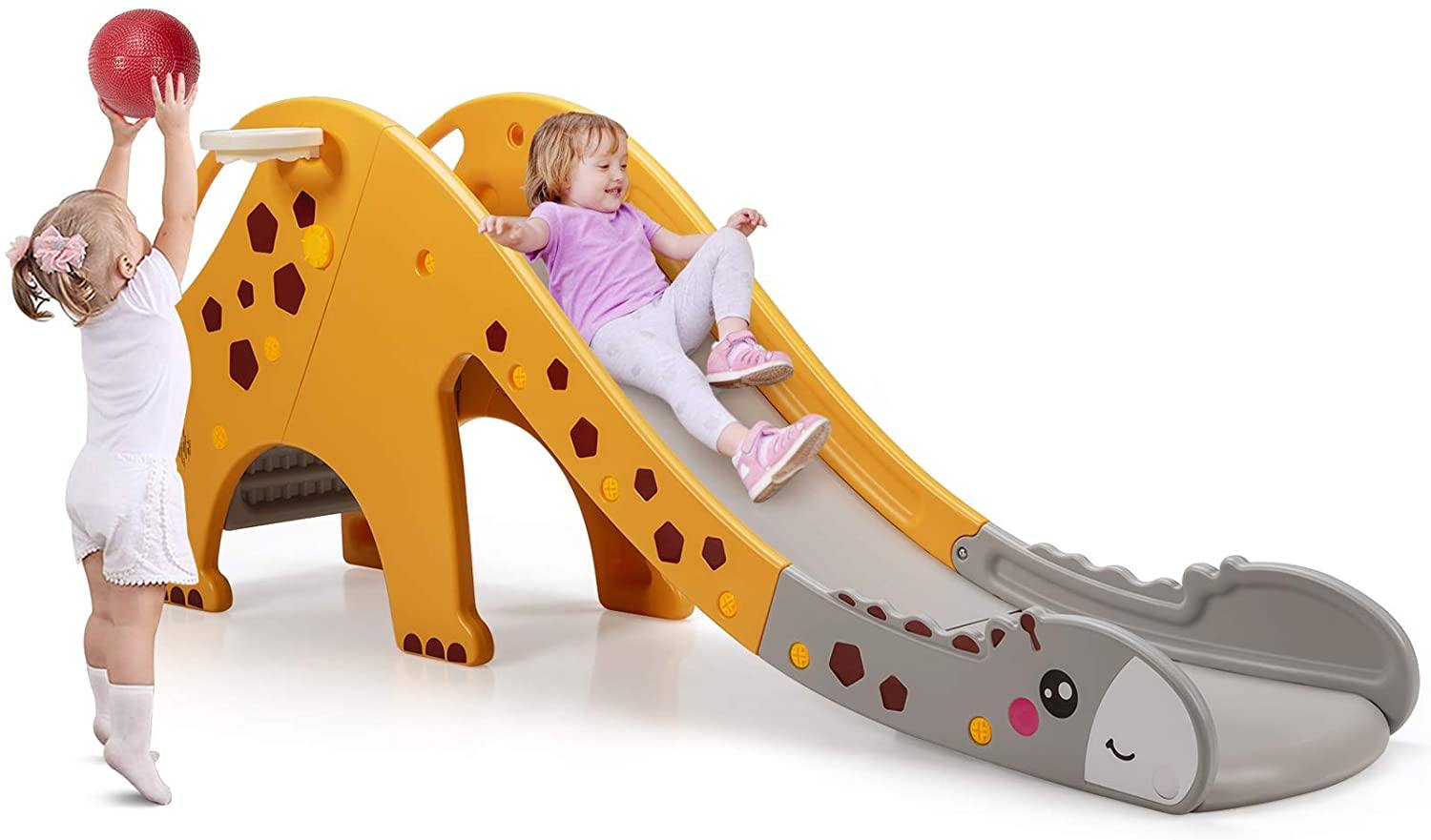 BABY JOY 3 in 1 Slide for Kids, Toddler Large Play Climber Slide PlaySet with Extra Long Slipping Slope