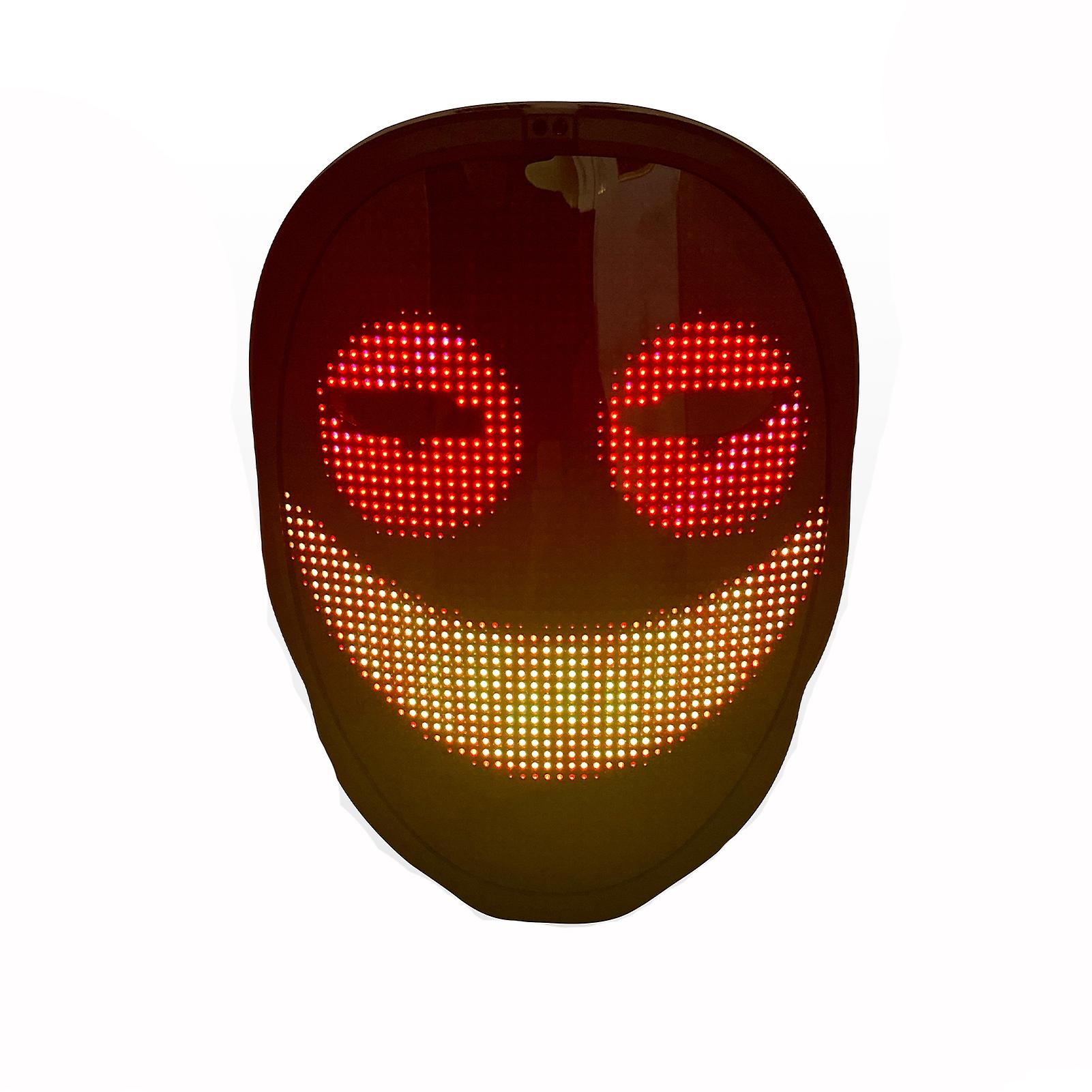 3xaa Battery Halloween Scary Mask Led Christmas Mask Cosplay Led Costume Mask For Masquerade Parties Support App Upload Picture Face Change By Gesture