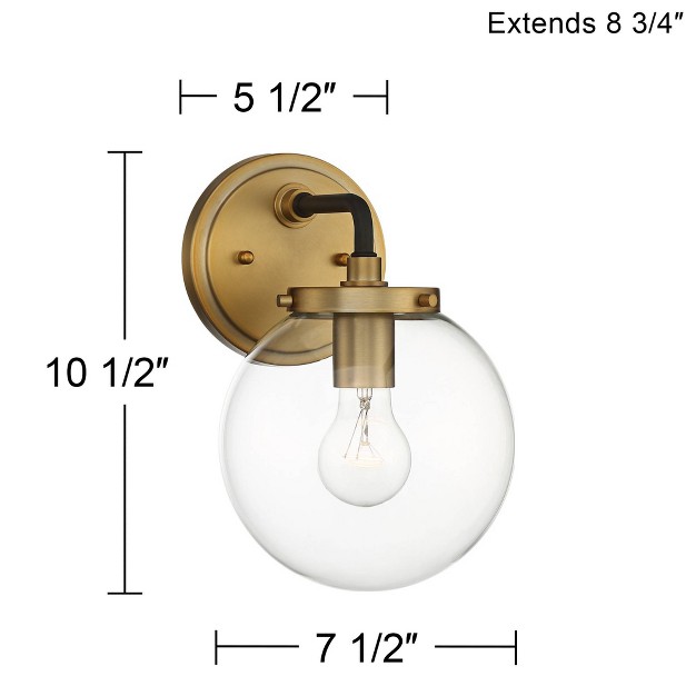 Fixture Clear Glass Globe Shade For Bedroom Bathroom Vanity Reading Hallway