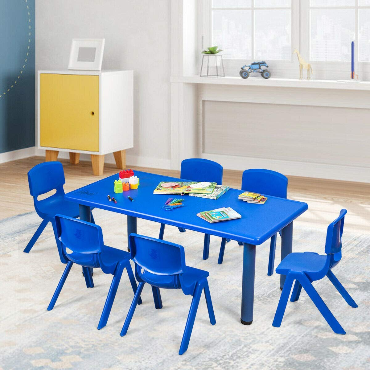 Plastic Stackable School Chairs, 4 Pack Stackable Chairs