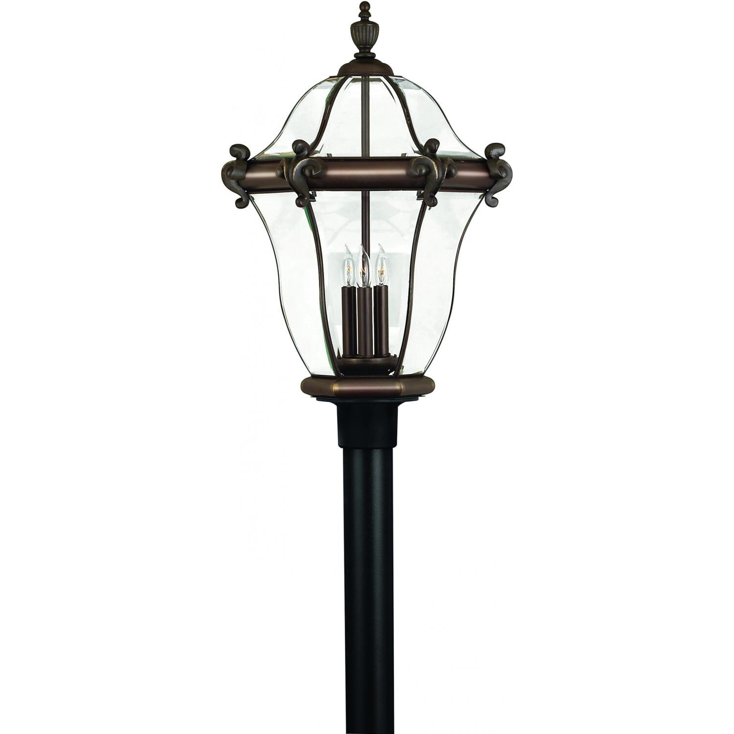 Hinkley Lighting San Clemente Three Light 27-Inch Outdoor Post Light