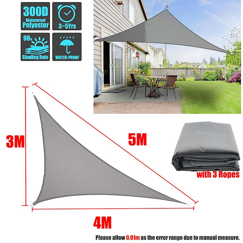 Born Pretty Waterproof Polyester Square Rectangle Shade Sail Garden Terrace Canopy Swimming Sun Shade Camping Hiking Yard Sail Awning 285gsm