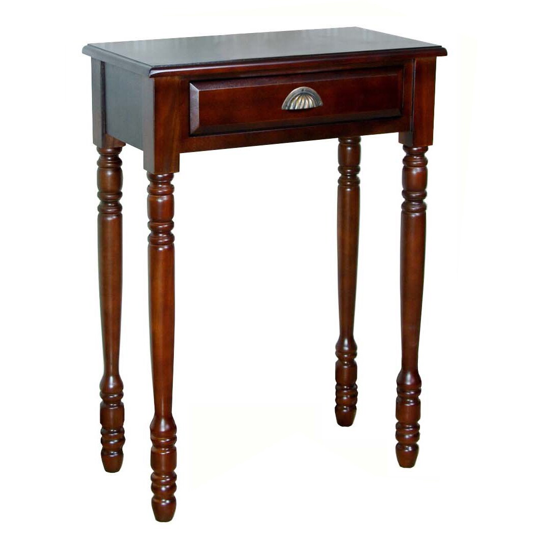 Handmade D-Art Dark Brown Mahogany Wood 1-drawer Hall Table (Indonesia)