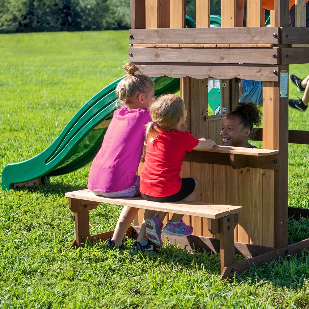 Backyard Discovery Lakewood  Cedar Wooden Swing Set