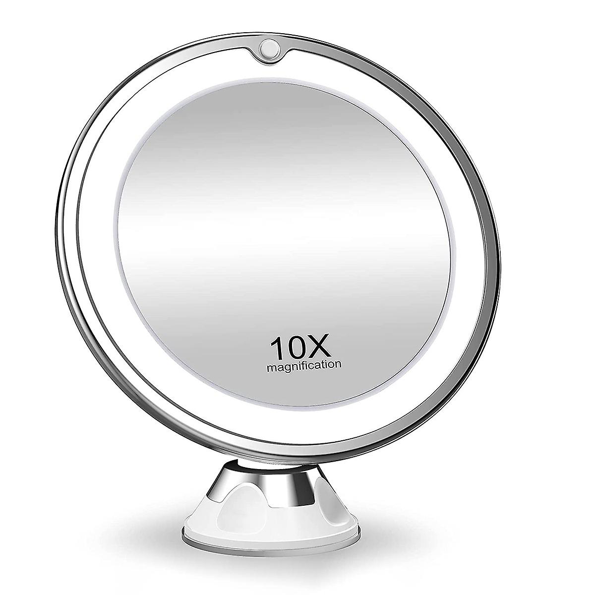 10x Magnifying Makeup Mirror With Lights， Iave Smart Switch， Iave 360 Degree