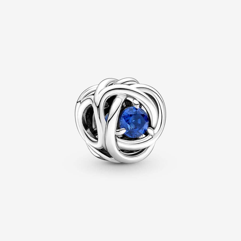 PANDORA  September Blue Eternity Circle Charm