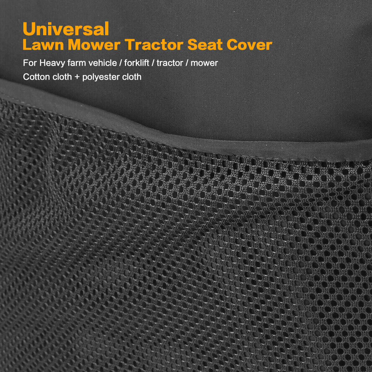 Universal Lawn Mower Tractor Seat Cover Padded Comfort Pad Storage Pouch