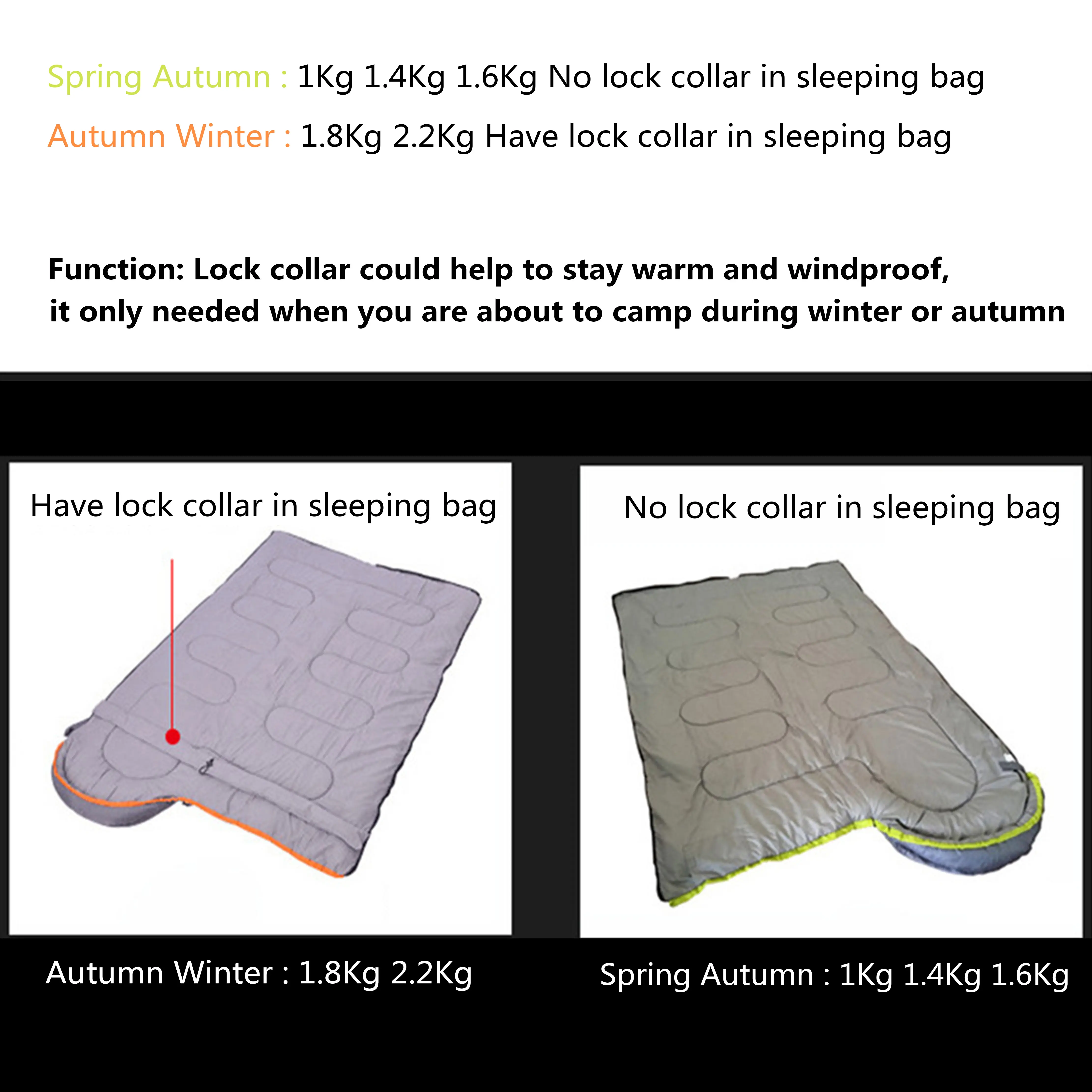 Outdoor 190T 1800g New Envelope Cotton Sleeping Bag Waterproof For Hiking Camping Backpacking Sleeping Bag  30