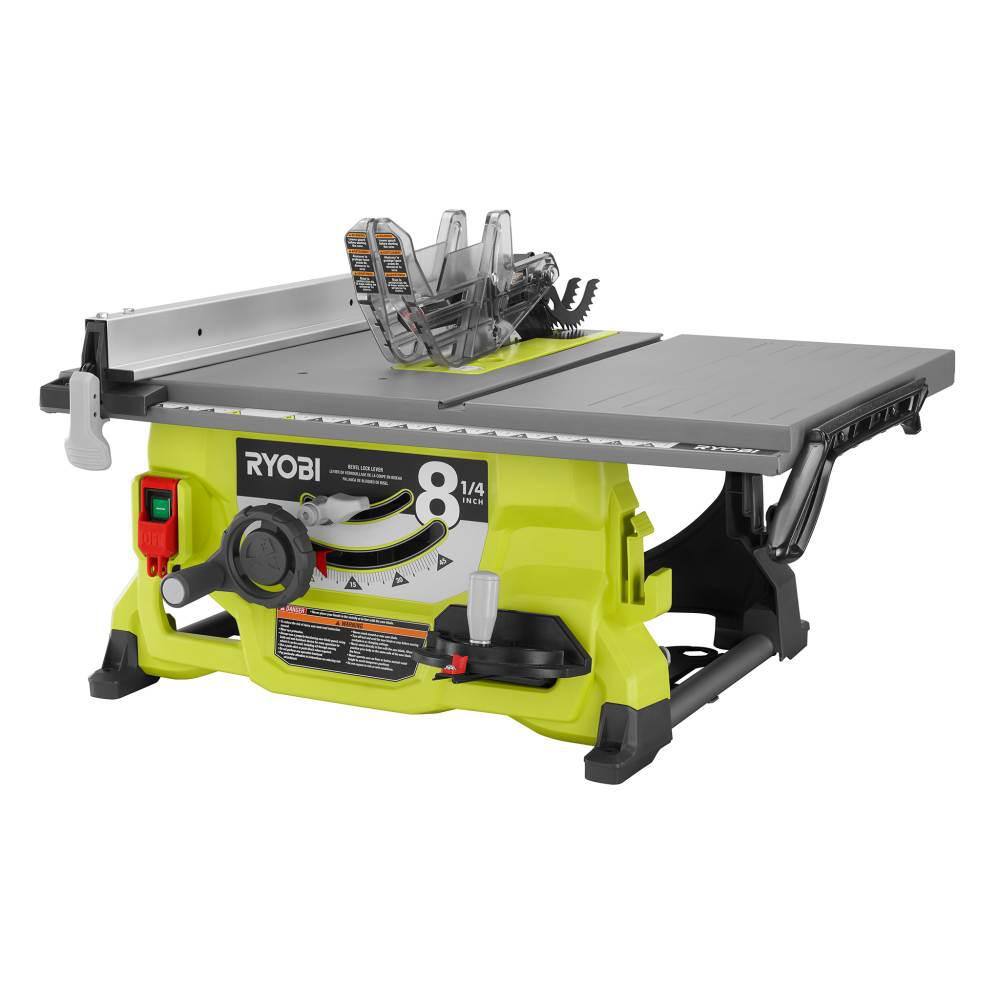 RYOBI 13 Amp 8-14 in. Compact Portable Corded Jobsite Table Saw (No Stand) RTS08