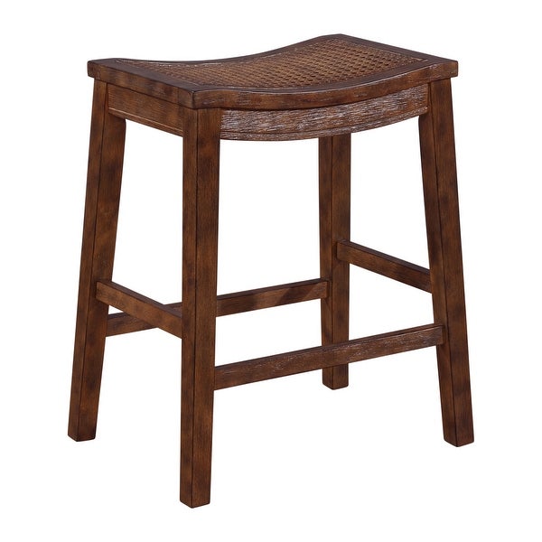 Wren 24 Saddle Stool (2-Pack)|Antique White