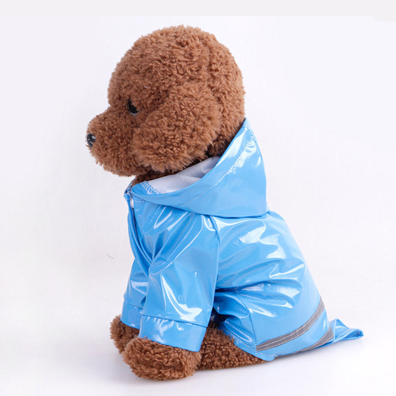 Waterproof Dog Raincoat Small Large Reflective Rain Jacket Hooded Rainwear S-XL