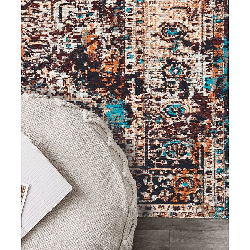 Mother Ruggers Rustic Jacquard Rustic Cooper Rug for Hallway， Living Room， Bedroom， Dining Room， Dorm