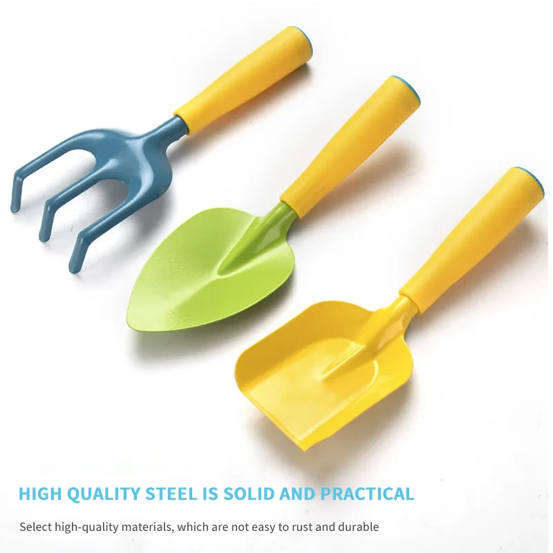 Hot sell cake rake spade shovel 3 pieces garden tool and equipment gardening tools for kids women