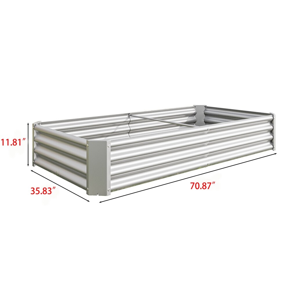 Metal Raised Rectangle Planter Beds for Plants  Metal Oval Raised Garden Bed Planter