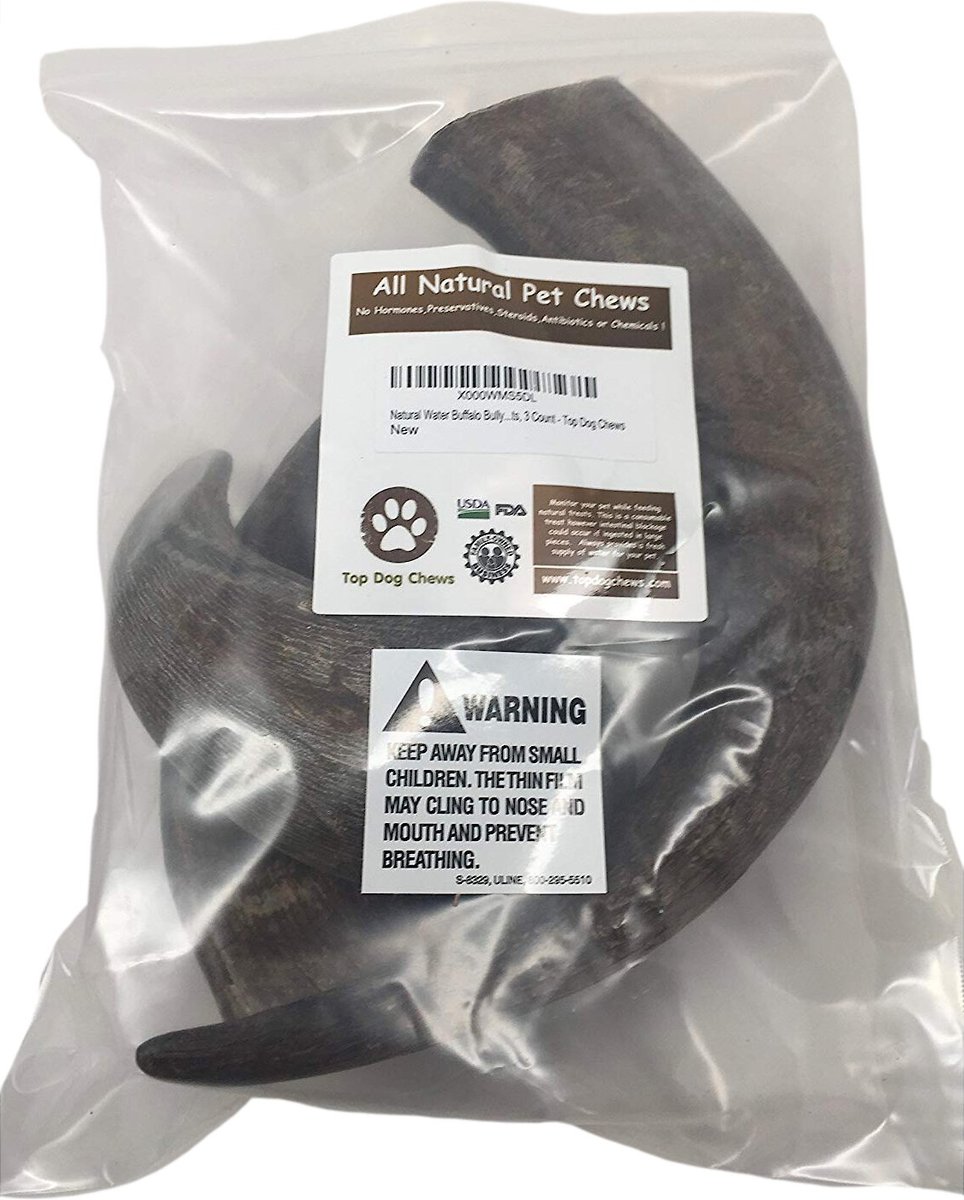 Top Dog Chews Natural Water Buffalo Horns Dog Treats