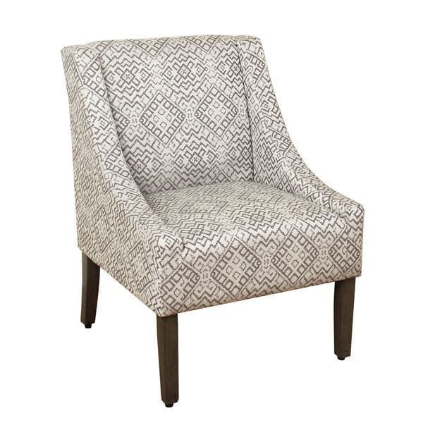 HomePop Swoop Accent Chair in Tonal Gray