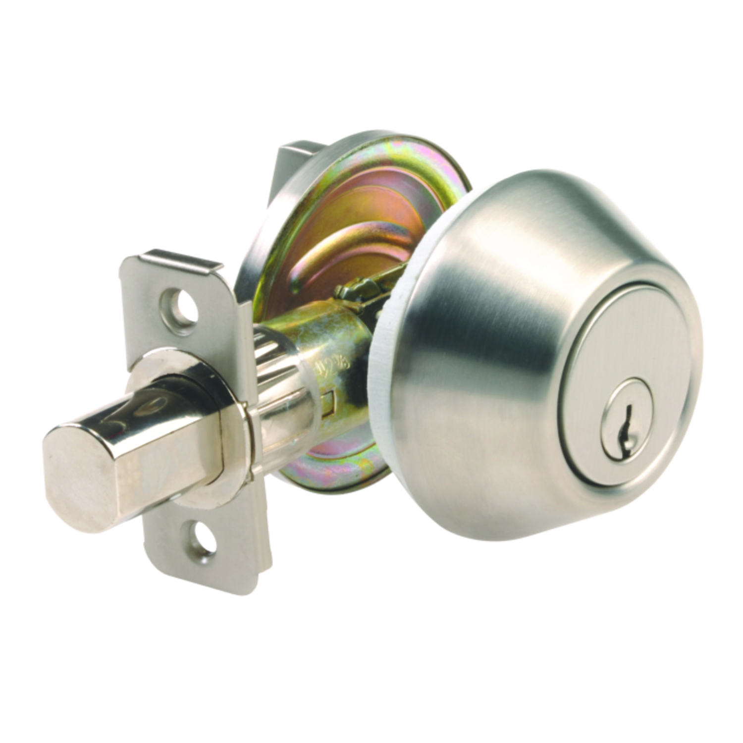 Ace Mobile Home Brushed Chrome Stainless Steel Single Cylinder Deadbolt