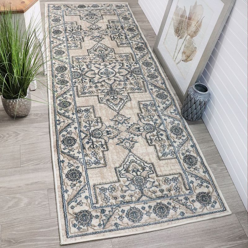 SUPERIOR Vintage Traditional Medallion Indoor Rug