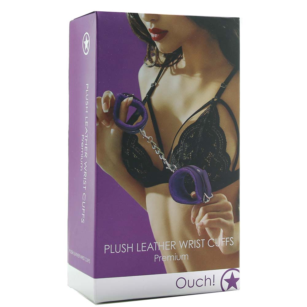 Ouch! Premium Plush Wrist Cuffs in Purple