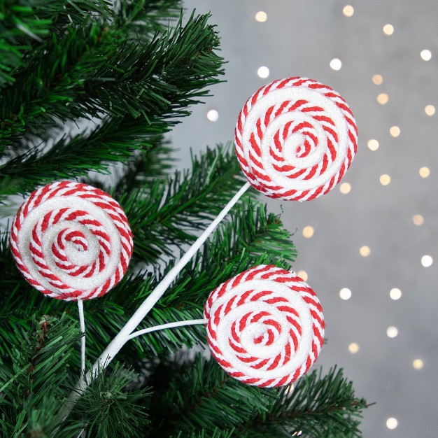 Candy Cane Lollipops Decorative Christmas Spray