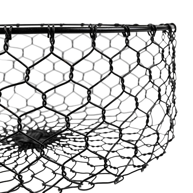 Chicken Wire Basket Black Metal Foreside Home amp Garden