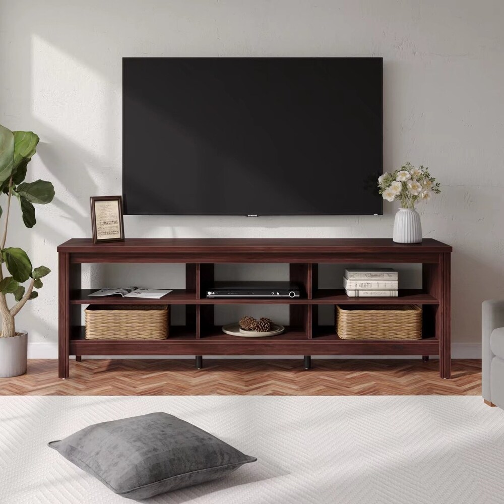 TV Stand for 75 Inch TV Console Table  Wood Entertainment Center