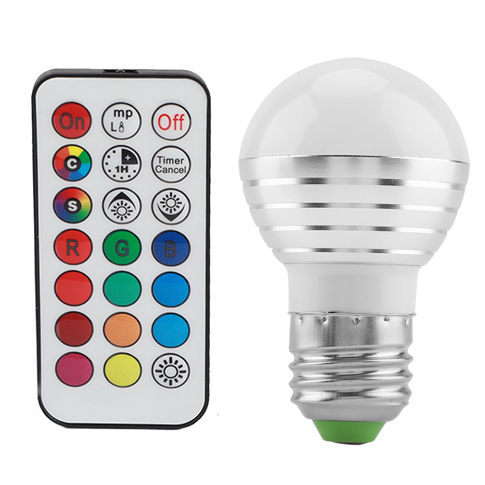 3W E27 Socket RGBW LED 16 Multi Color Changing Light Bulb Lamp with Remote Controller