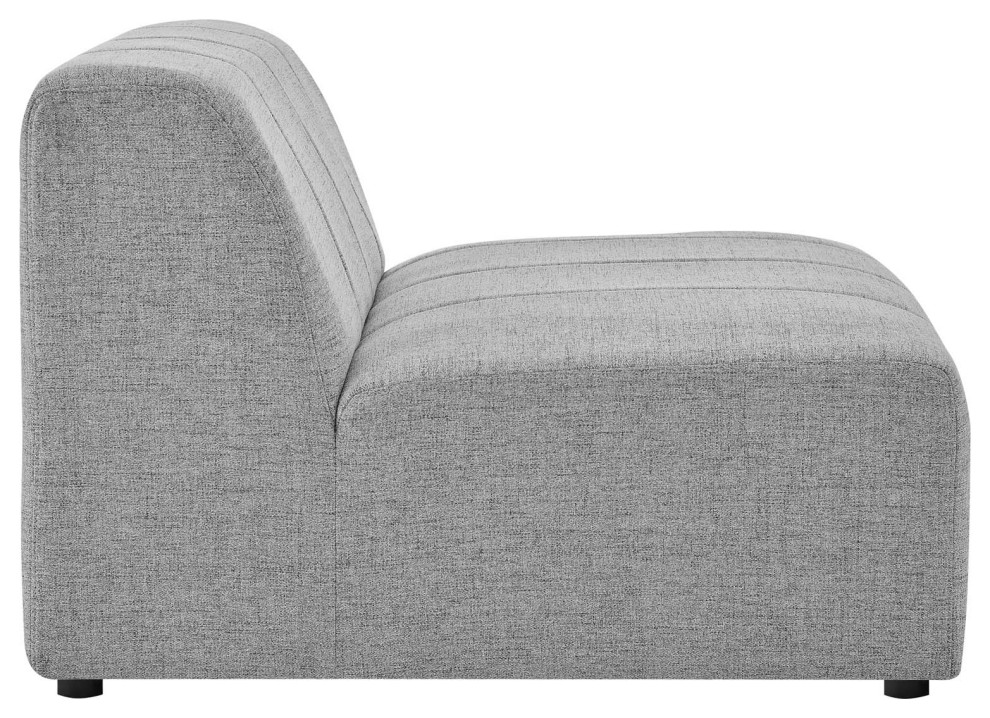 Bartlett Upholstered Fabric Upholstered Fabric 5Piece Sectional Sofa Light Gray   Transitional   Sectional Sofas   by Morning Design Group  Inc  Houzz