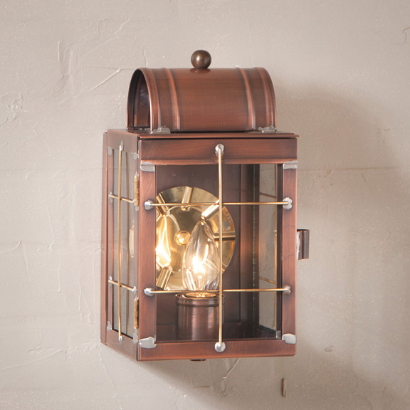 Irvin's Tinware 25WBCOP Small Wall Lantern in Anti...