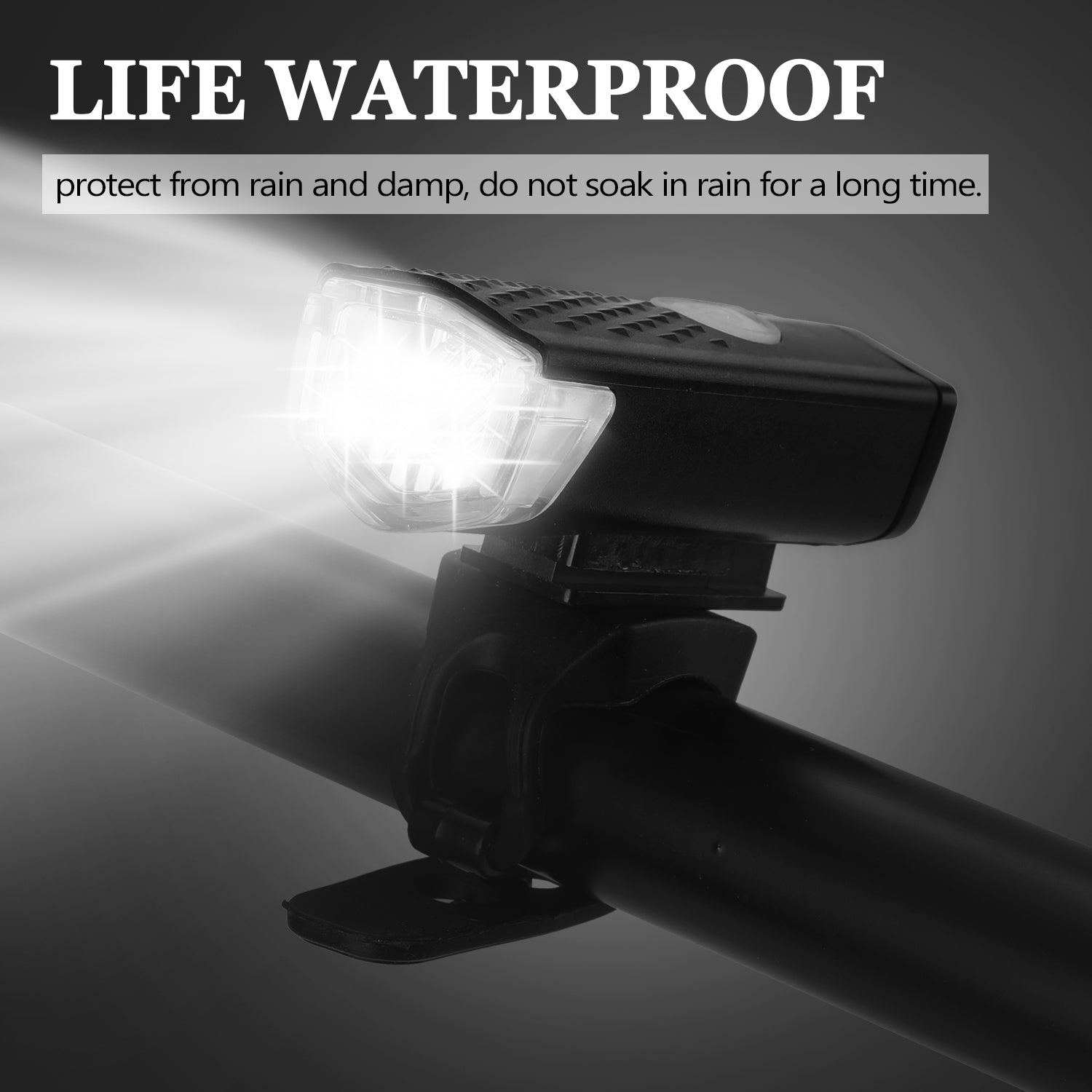 Waterproof USB Rechargeable Front Bike Cycling Torch Handlebar Flashlight Bike Accessories