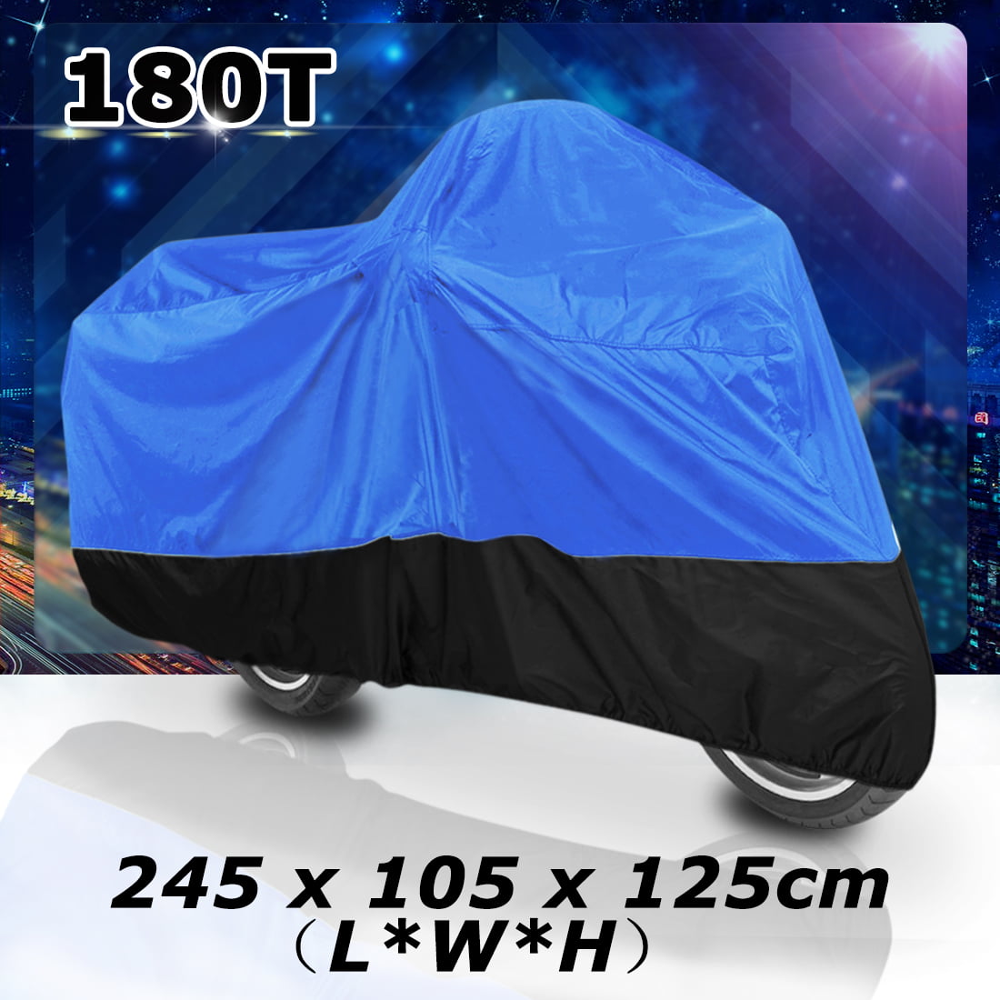 XL 180T Waterproof Motorcycle Cover Outdoor For Yamaha V-Star XVS 650 1100 Custom Silverado