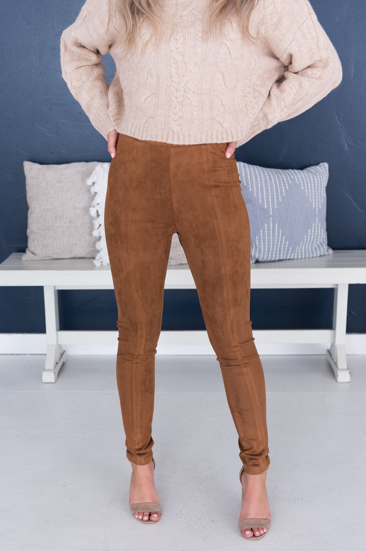 Fall Fashion Faux Suede Leggings