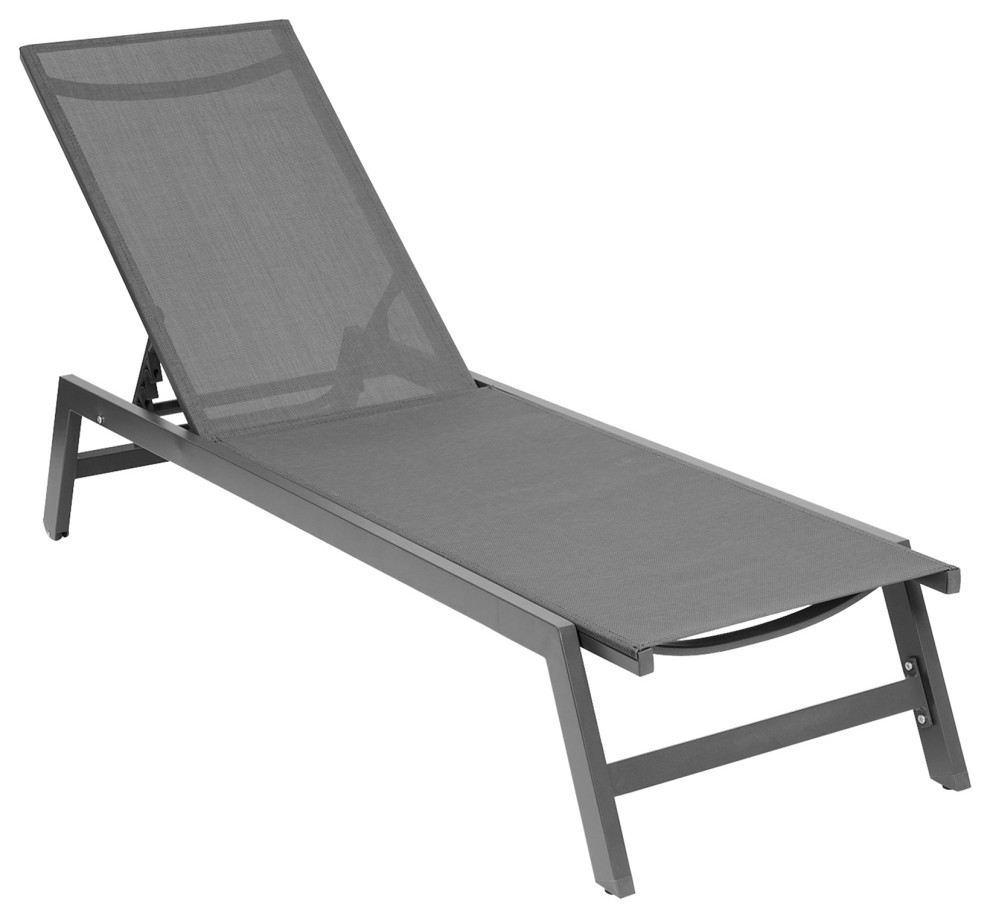 Outdoor Chaise Lounge Chair Set With Cushions  Set of 2   Beach Style   Outdoor Chaise Lounges   by AquaView Inc  Houzz