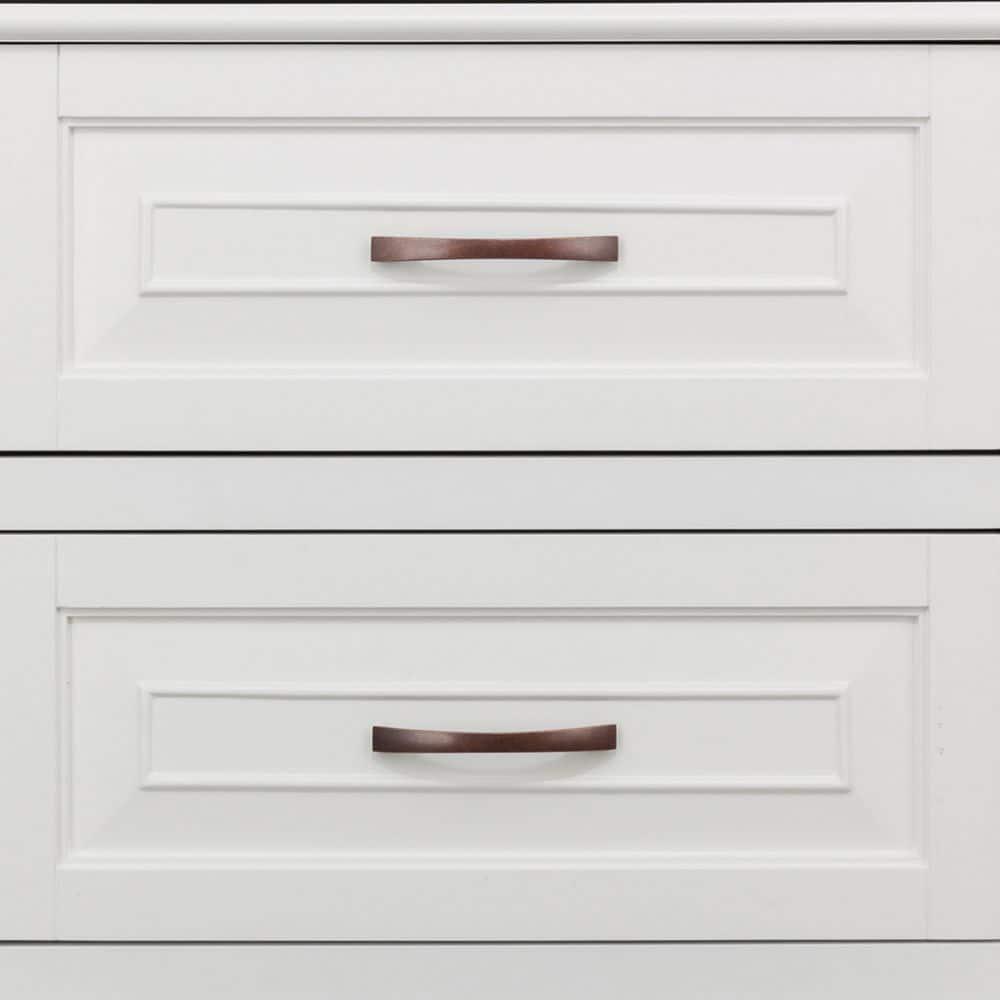 Teamson Home St James 24 in W x 16 in D x 6225 in H White Bathroom Storage Linen Cabinet with 2Door 2Drawer