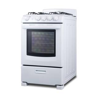 Summit Appliance 24 in. 2.9 cu. ft. Gas Range in White RG244WS1