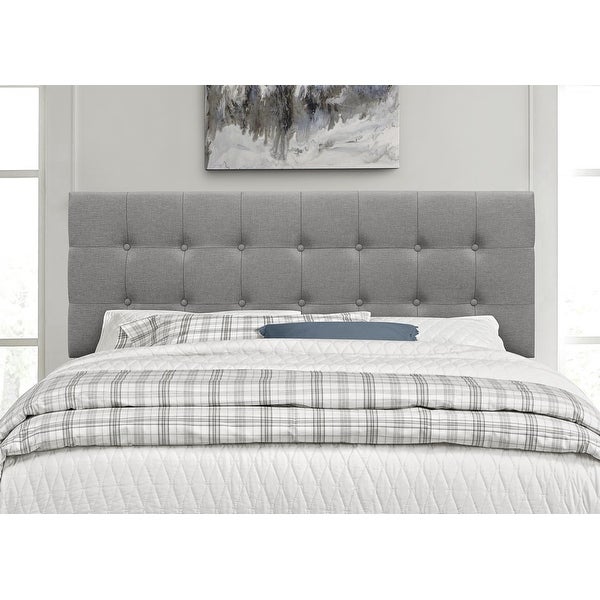 Ida Button-tufted Upholstered Transitional Adjustable Headboard - - 33094250