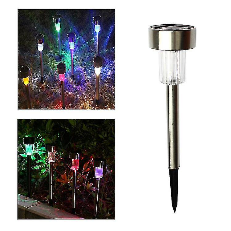 Solar Lights Outdoor Garden， Stainless Steel Garden Solar Lights Outdoor Waterproof， Led Landscape Lighting Solar Powered Outdoor Lights For Pathway W