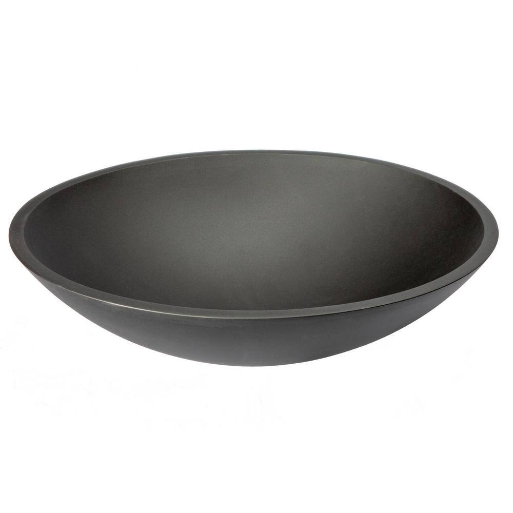 Eden Bath Matte Black Glass Oval Vessel Sink EB_GS66