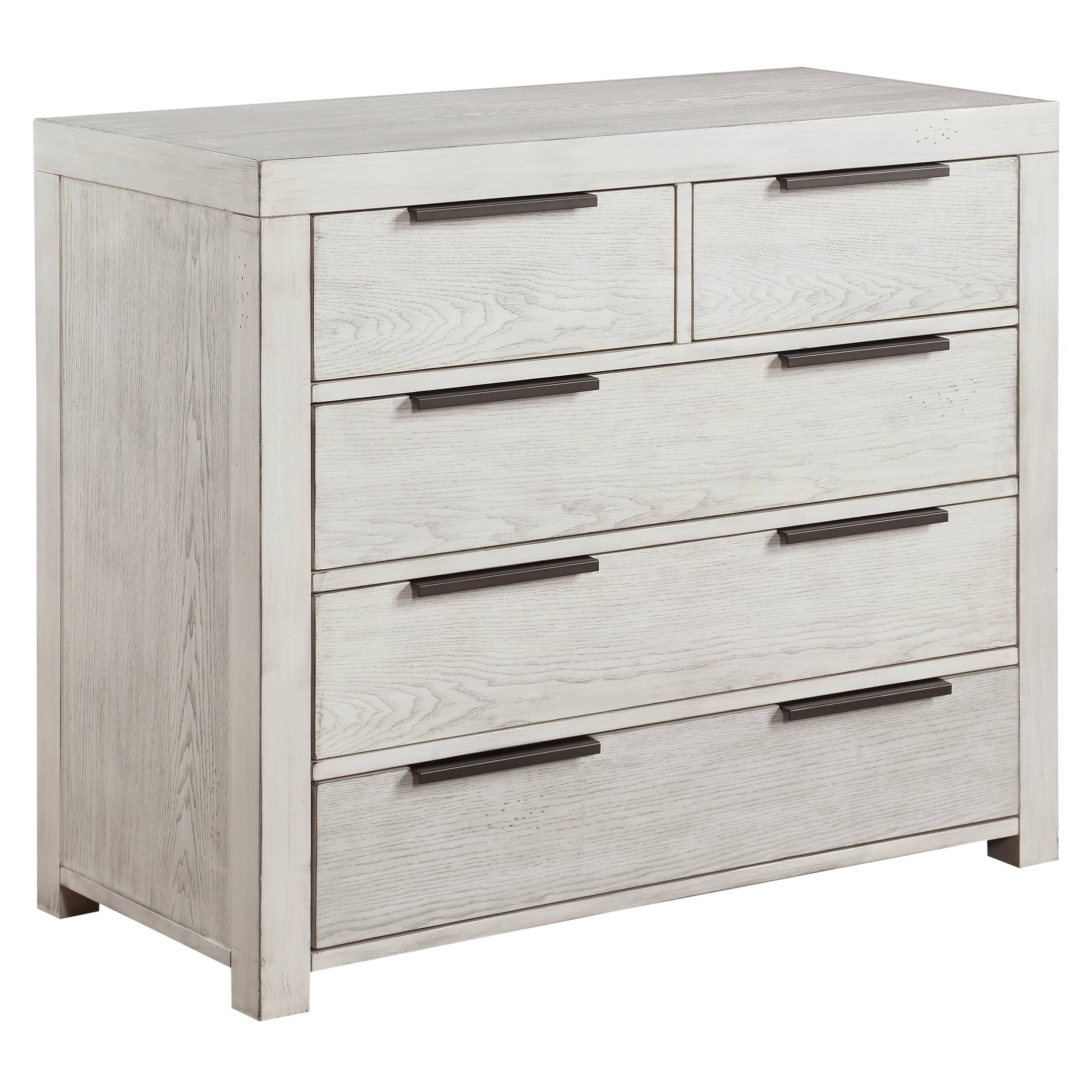 ACME Celerina 5-Drawer Rectangular Chest in Weathered White